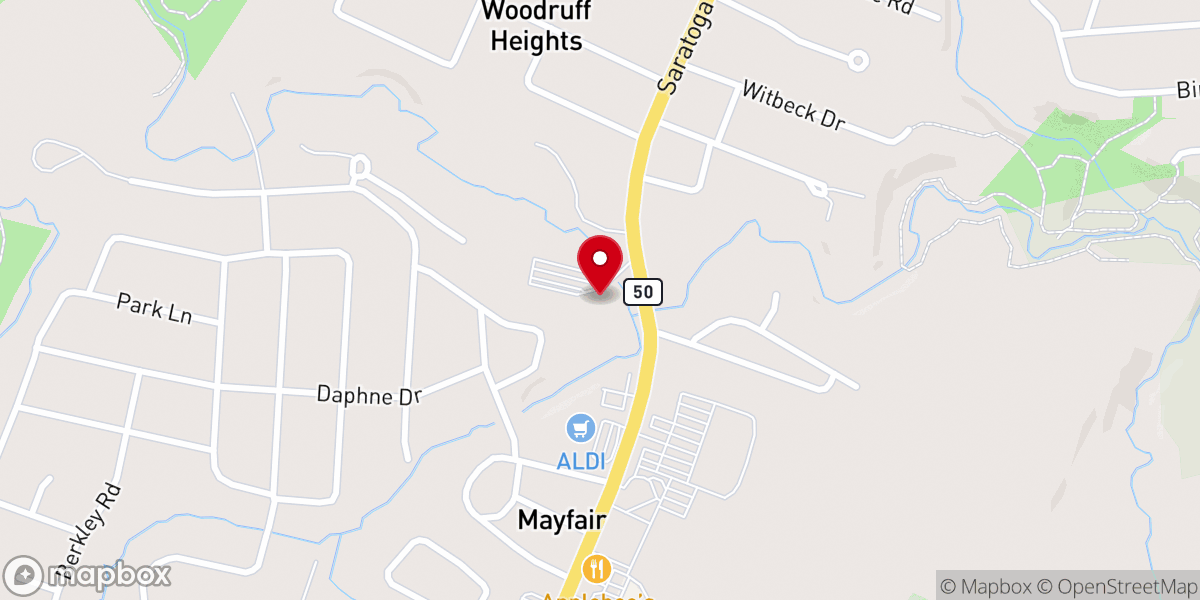 Map showing location of East Glenville Community Church