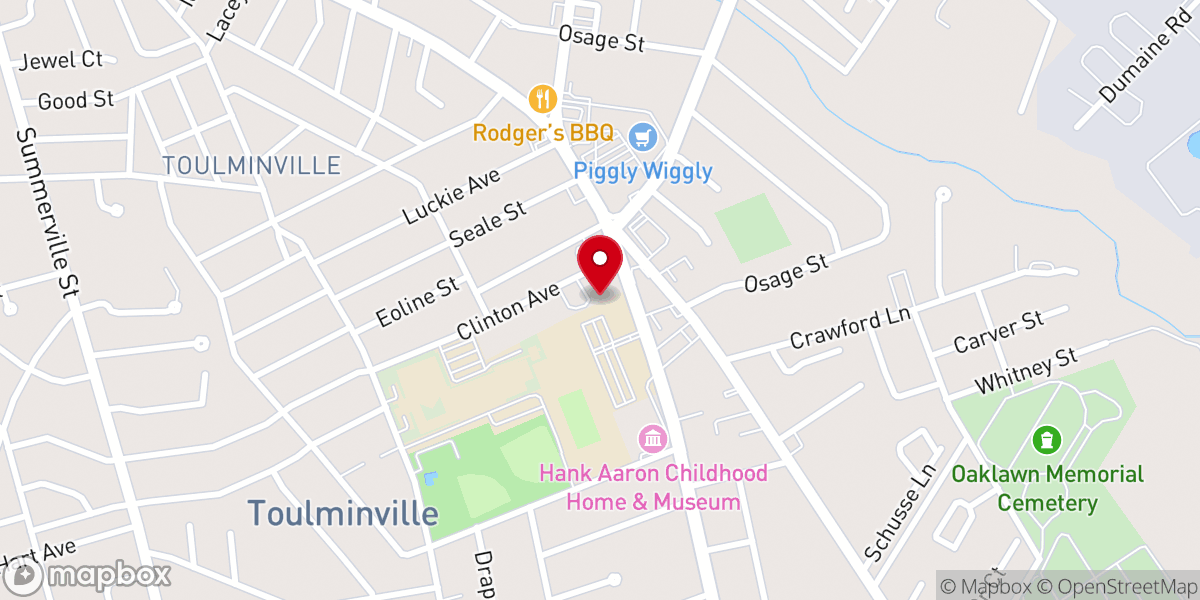 Map showing location of Warren Street United Methodist Church