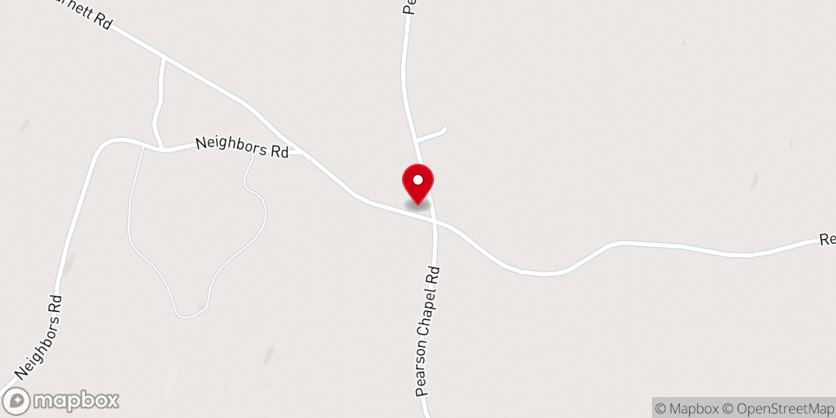 Map showing location of Cross Key Baptist Church