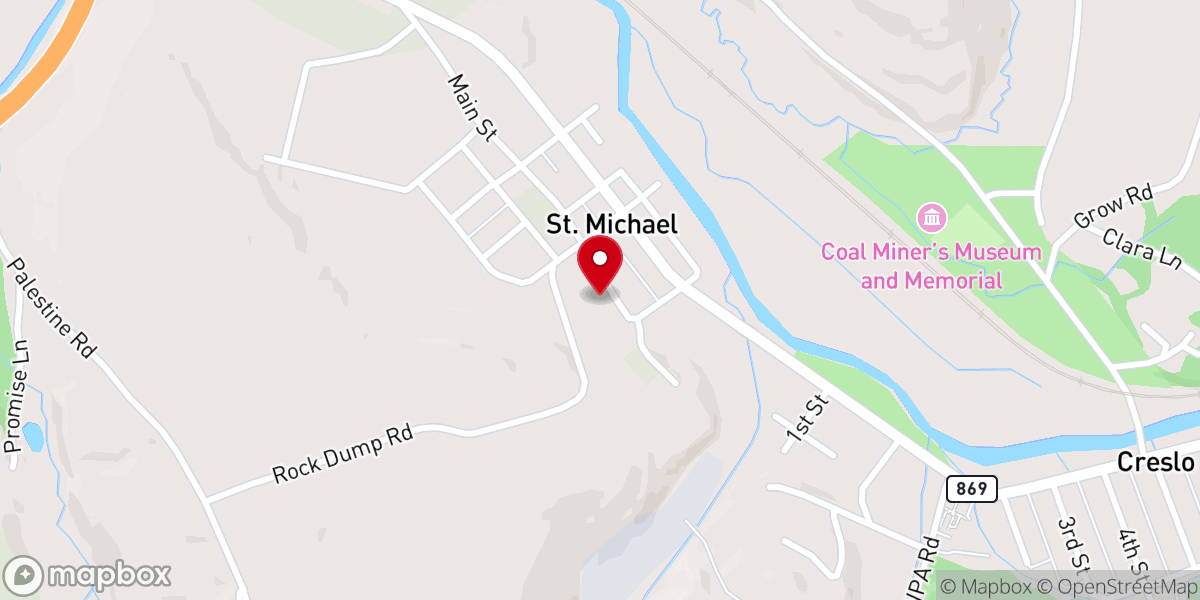 Map showing location of St Michael Global Methodist