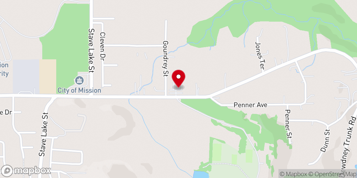 Map showing location of Mission Alliance Church