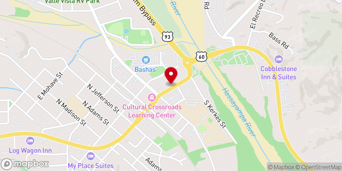 Map showing location of Spurs Cafe