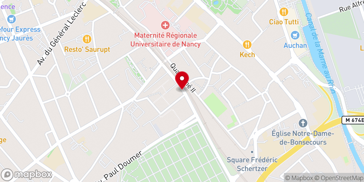 Map showing location of Paroisse Orthodoxe Franco-Roumaine de Nancy