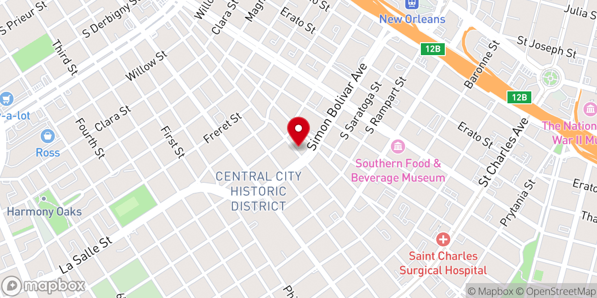 Map showing location of Peoples United Methodist Church