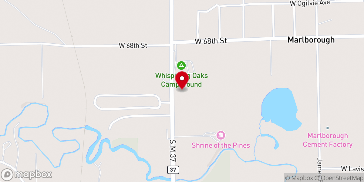 Map showing location of Grace Lutheran Church