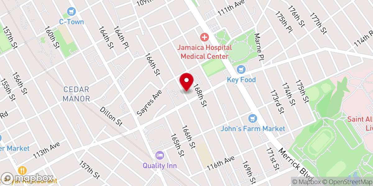 Map showing location of Carter Community AME Church
