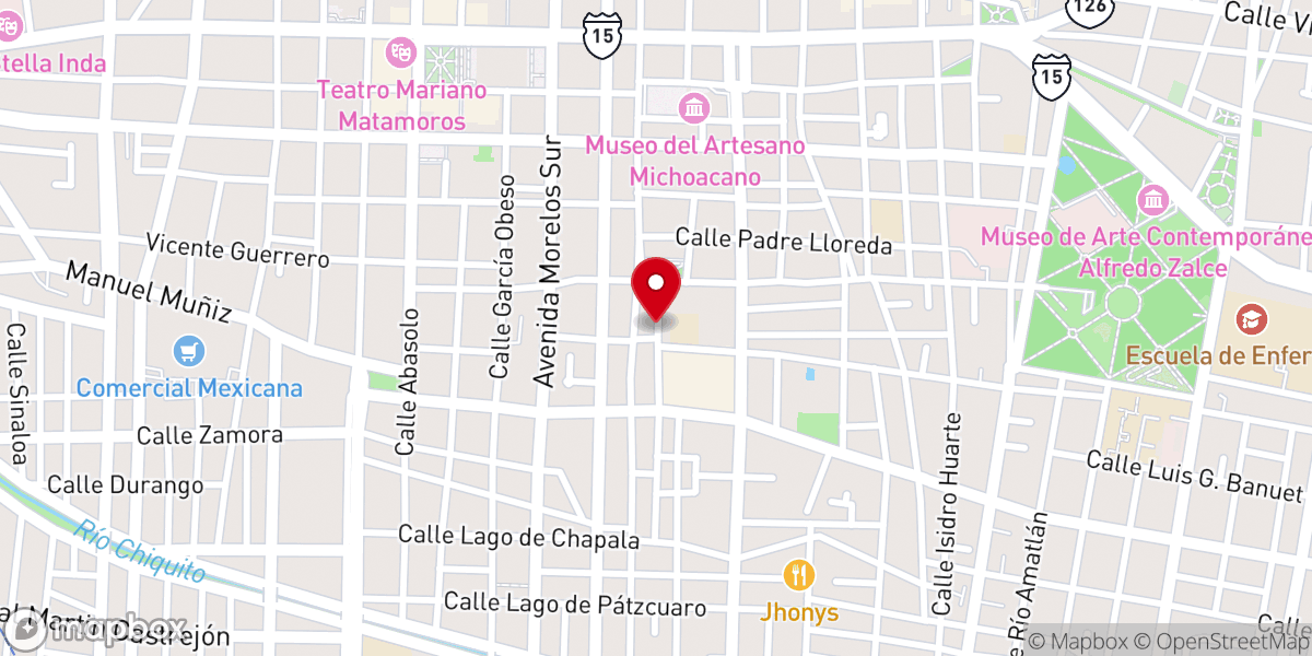 Map showing location of Exconvento de Capuchinas