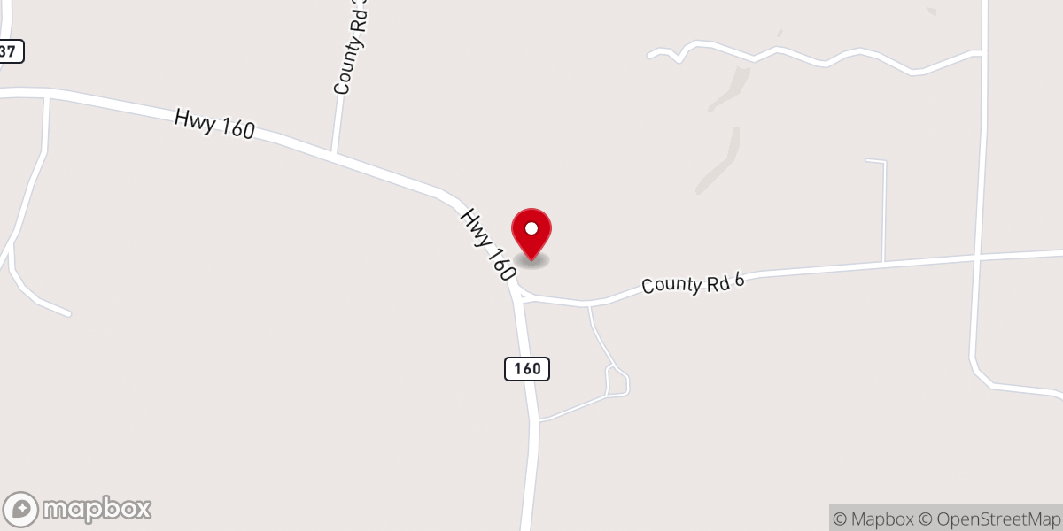 Map showing location of Olive Branch United Methodist Church
