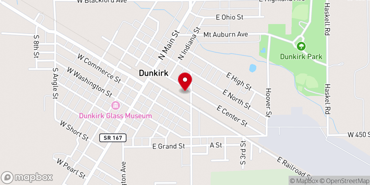 Map showing location of Church of the Nazarene Fellowship Hall