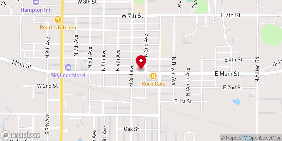 Map showing location of New Covenent Church