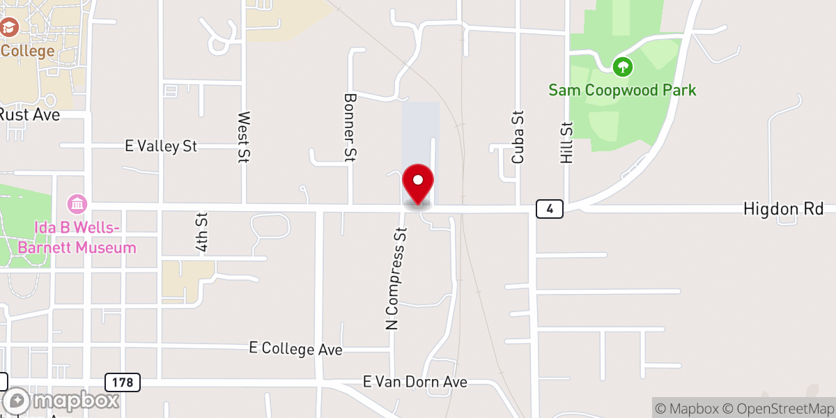 Map showing location of Beverly CME Chapel