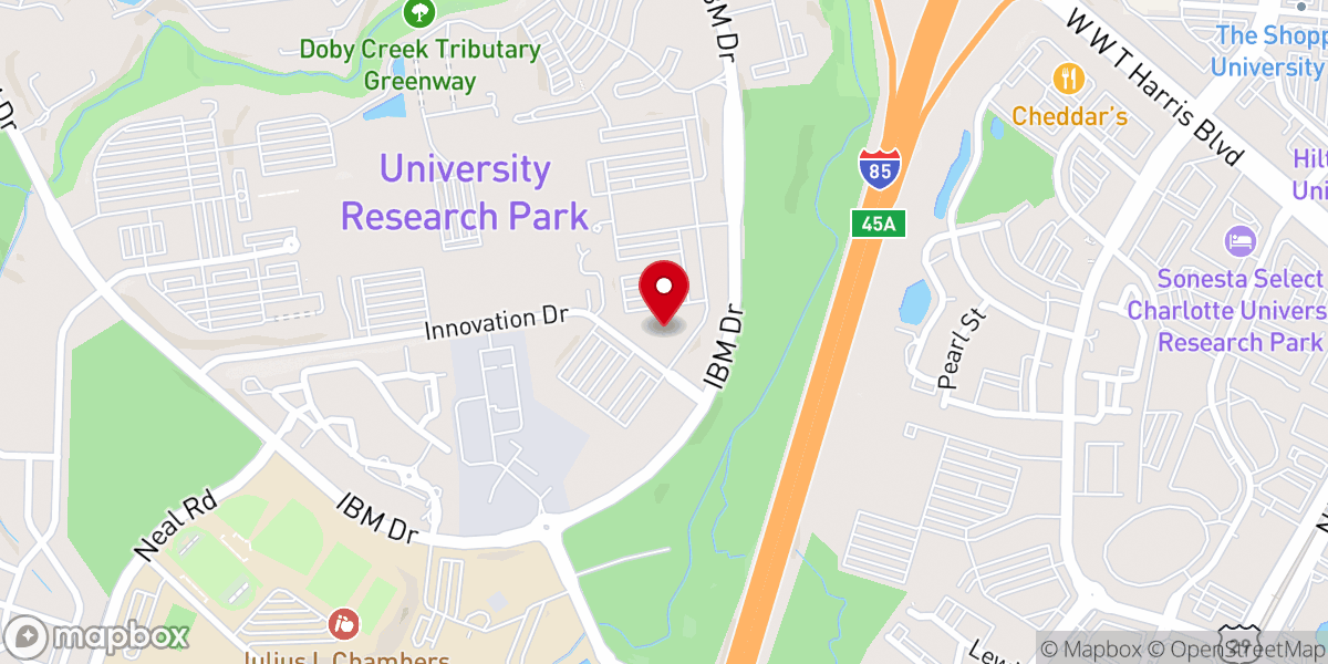 Map showing location of Elevation Church - University City