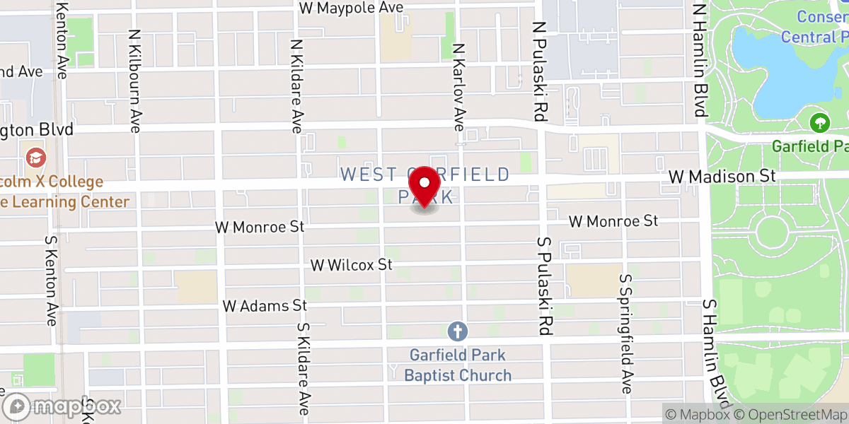 Map showing location of St. Michael Missionary Baptist Church