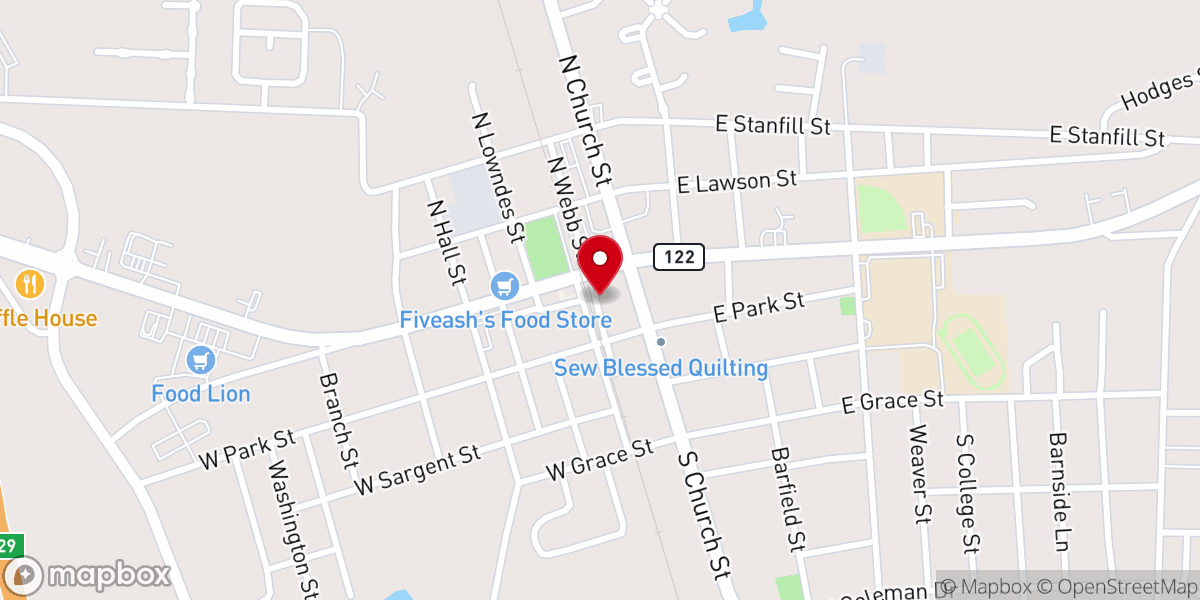 Map showing location of Life Community Church