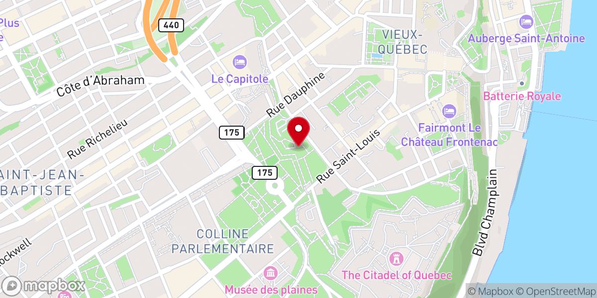 Map showing location of Le grand amour