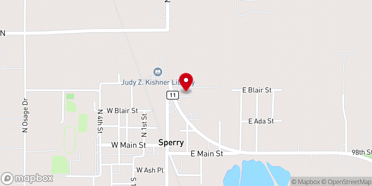 Map showing location of North Point United Pentecostal Church