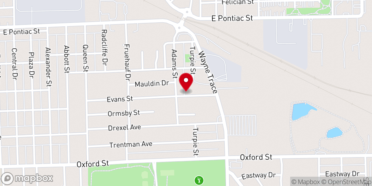 Map showing location of Zion Tabernacle Assembly
