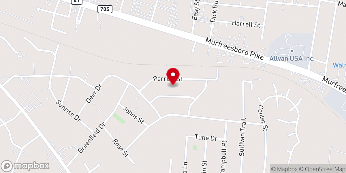 Map showing location of Lavergne Church of Christ