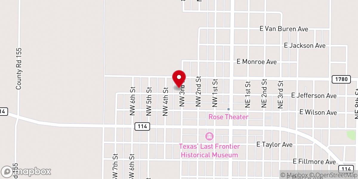 Map showing location of First Assembly Morton