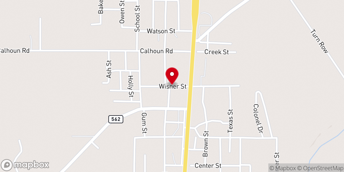 Map showing location of Wisner United Methodist Church