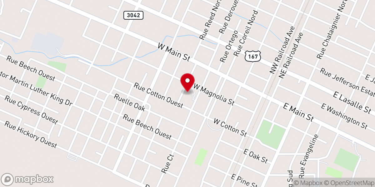 Map showing location of Evangeline Parish Sheriff