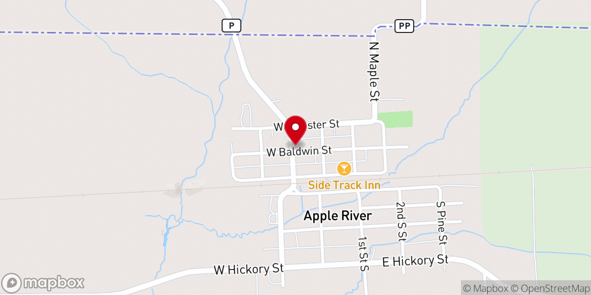 Map showing location of First Presbyterian Church