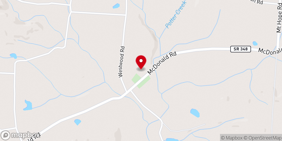 Map showing location of Fairview Baptist Church