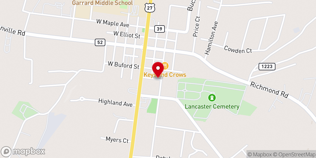 Map showing location of Lancaster Full Gospel Outreach Inc