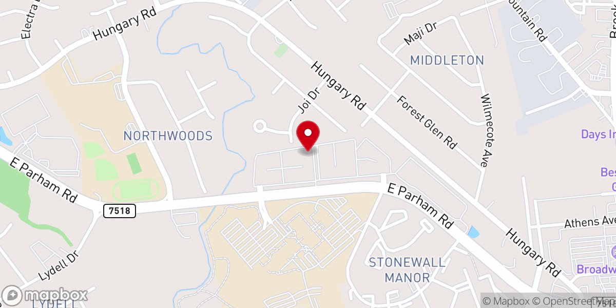 Map showing location of Iglesia de Cristo Casa de Dios - Ministerios Ebenezer Virginia