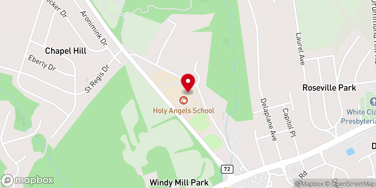 Map showing location of Saint John the Baptist - Holy Angels Parish