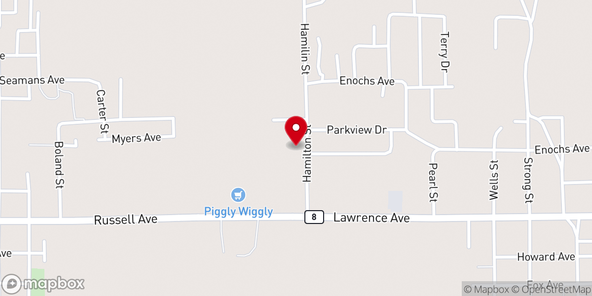 Map showing location of Daniels Temple Church of God