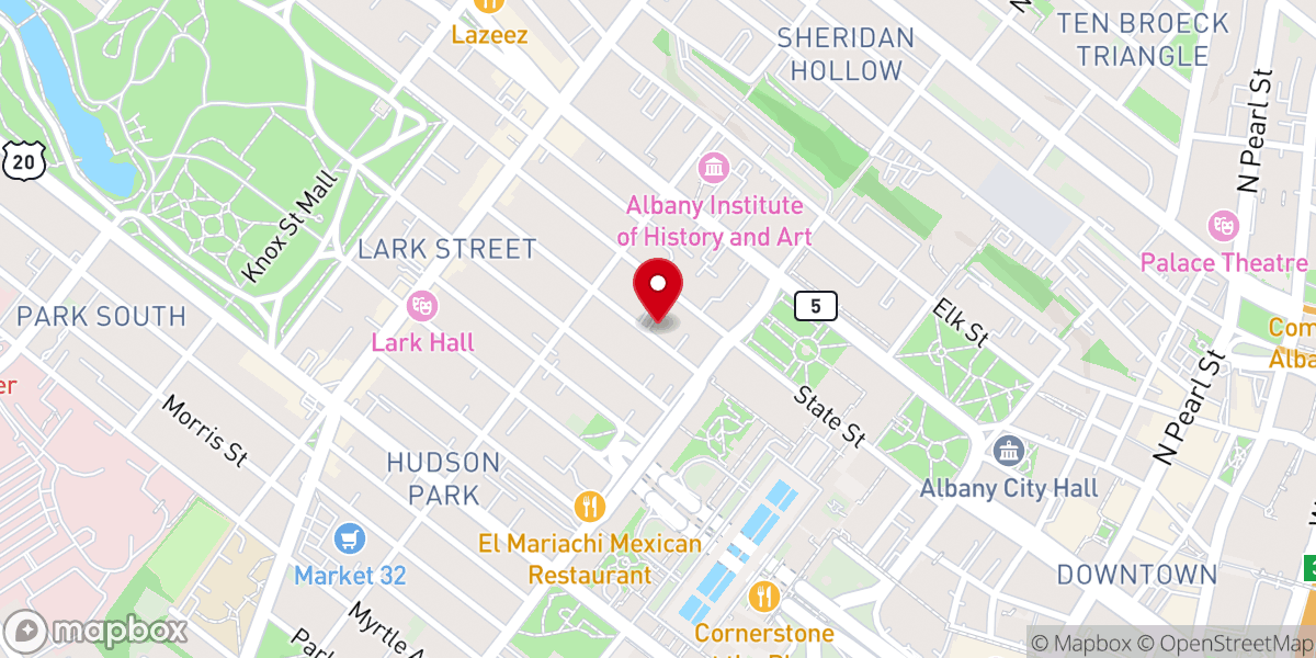 Map showing location of New York State Council of Churches
