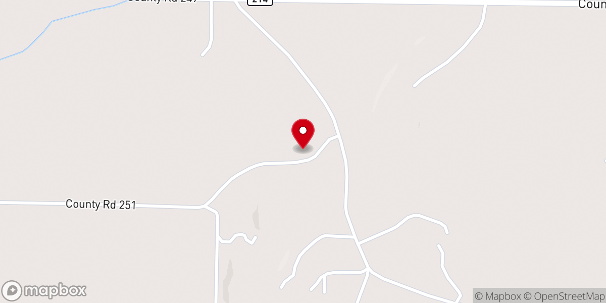 Map showing location of Corinth Church