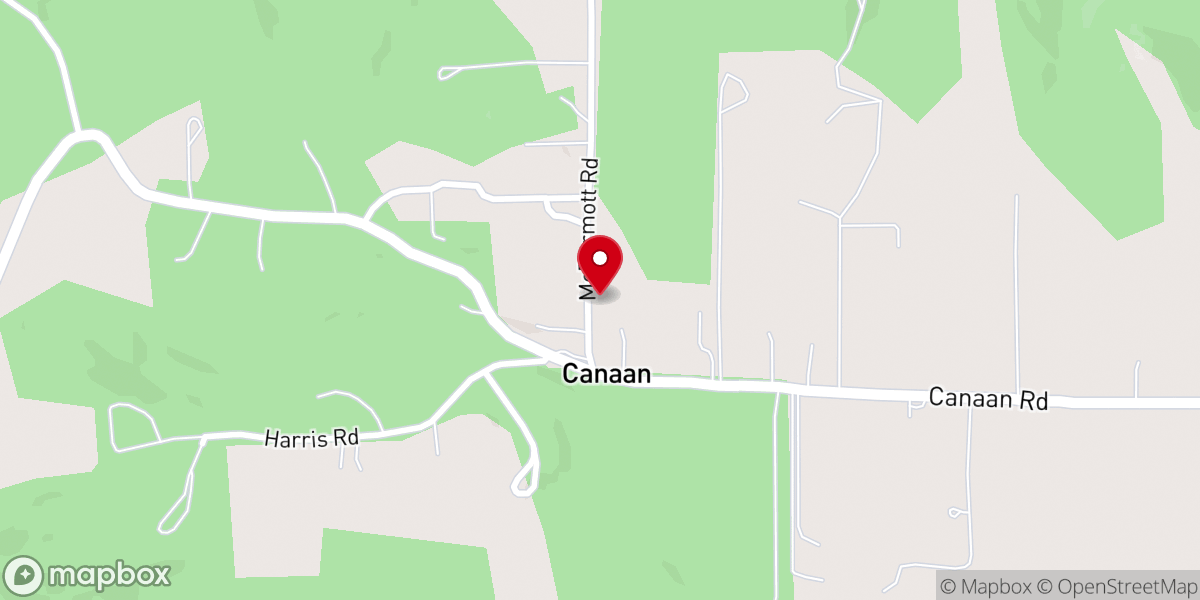 Map showing location of Canaan Community Church