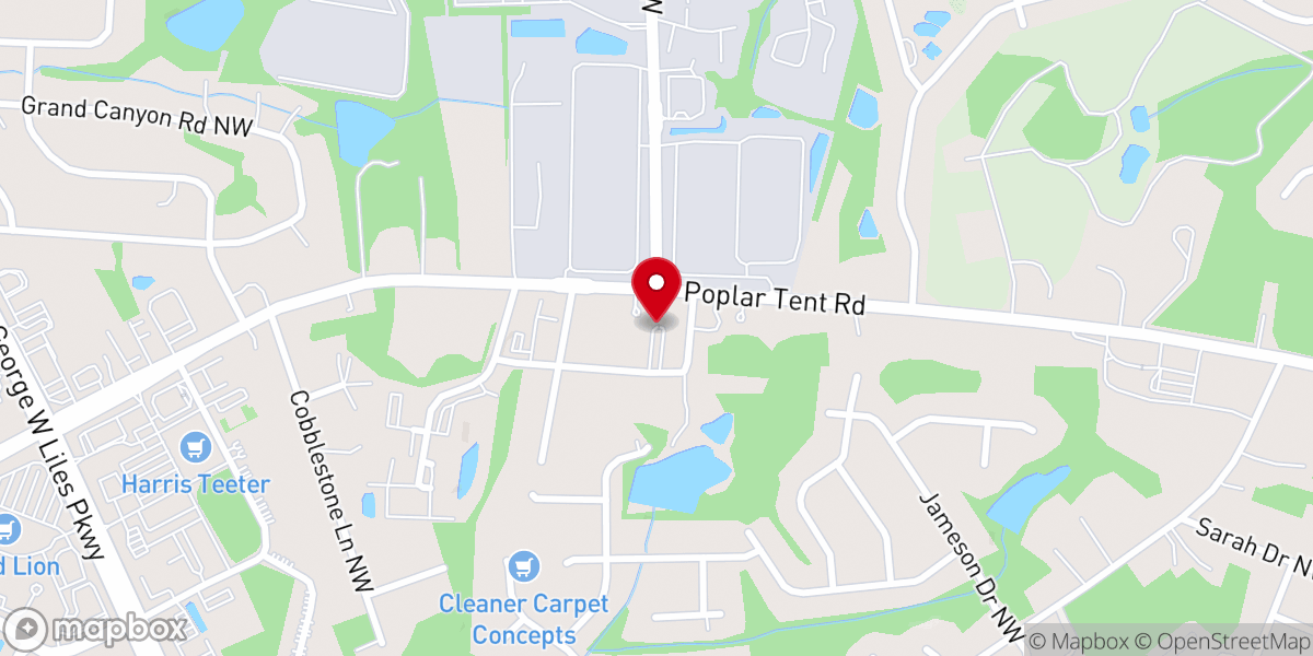 Map showing location of Concord Church of Christ