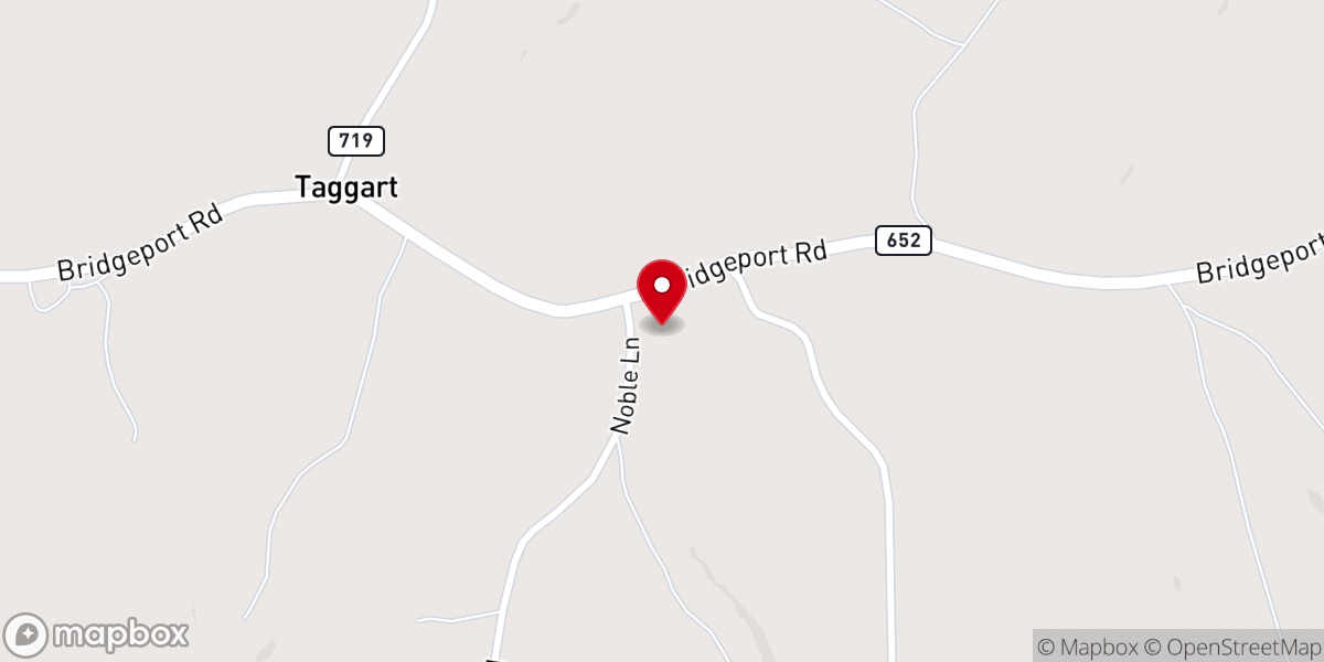 Map showing location of Union Branch Baptist Church