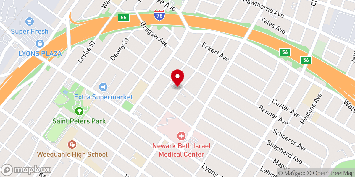 Map showing location of Philemon Baptist Church