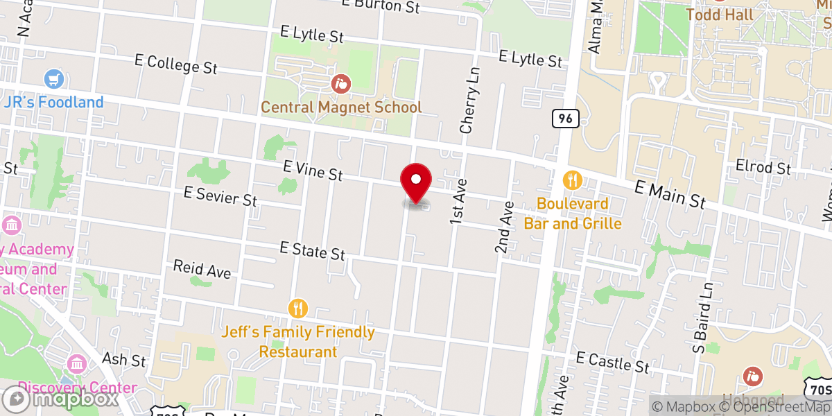 Map showing location of Spring Hill Mssnry Baptist Church