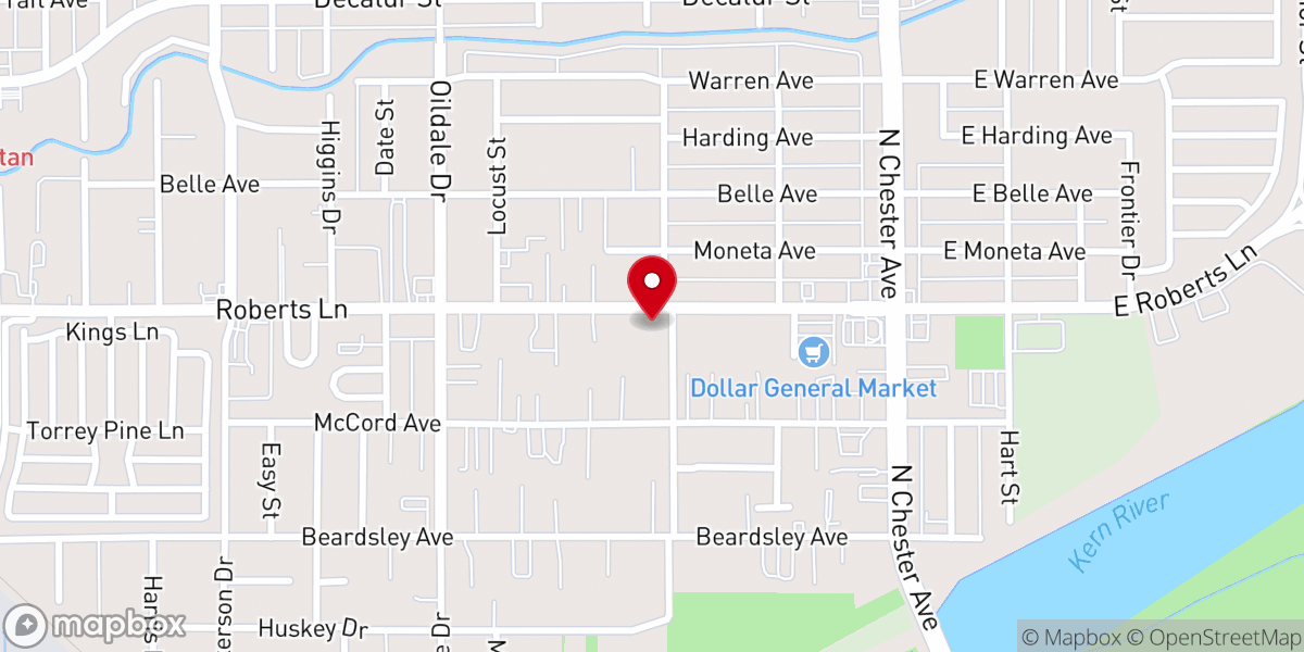 Map showing location of New Hope Full Gospel Church