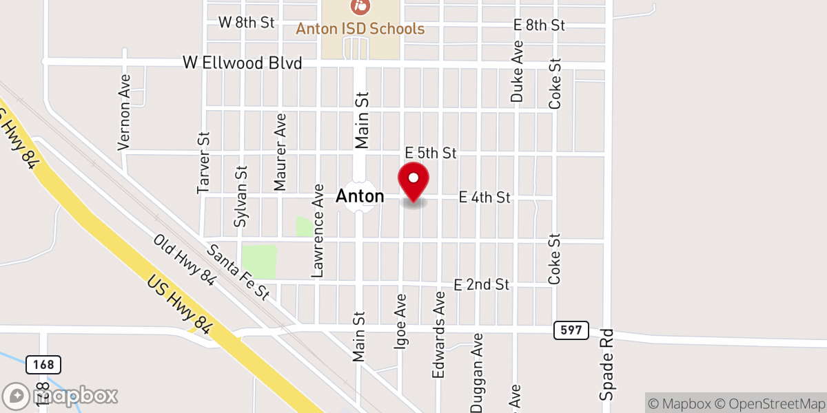 Map showing location of First Methodist Church