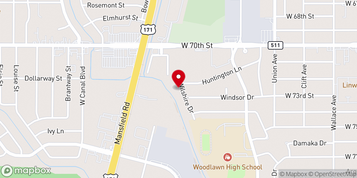 Map showing location of First Evangelical Methodist Church