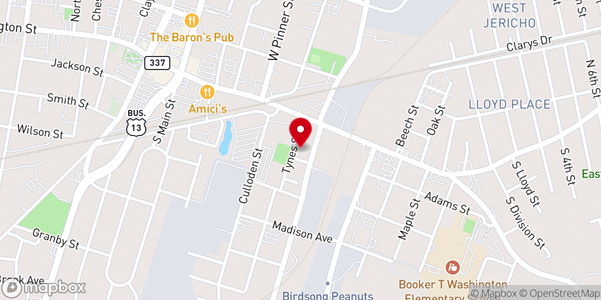 Map showing location of Saint Marks Episcopal Church