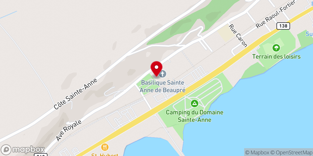 Map showing location of Sanctuaire Sainte-Anne-de-Beaupré