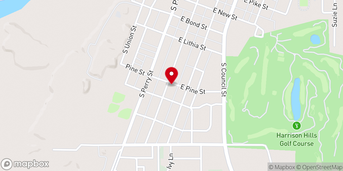 Map showing location of Grace Baptist Church