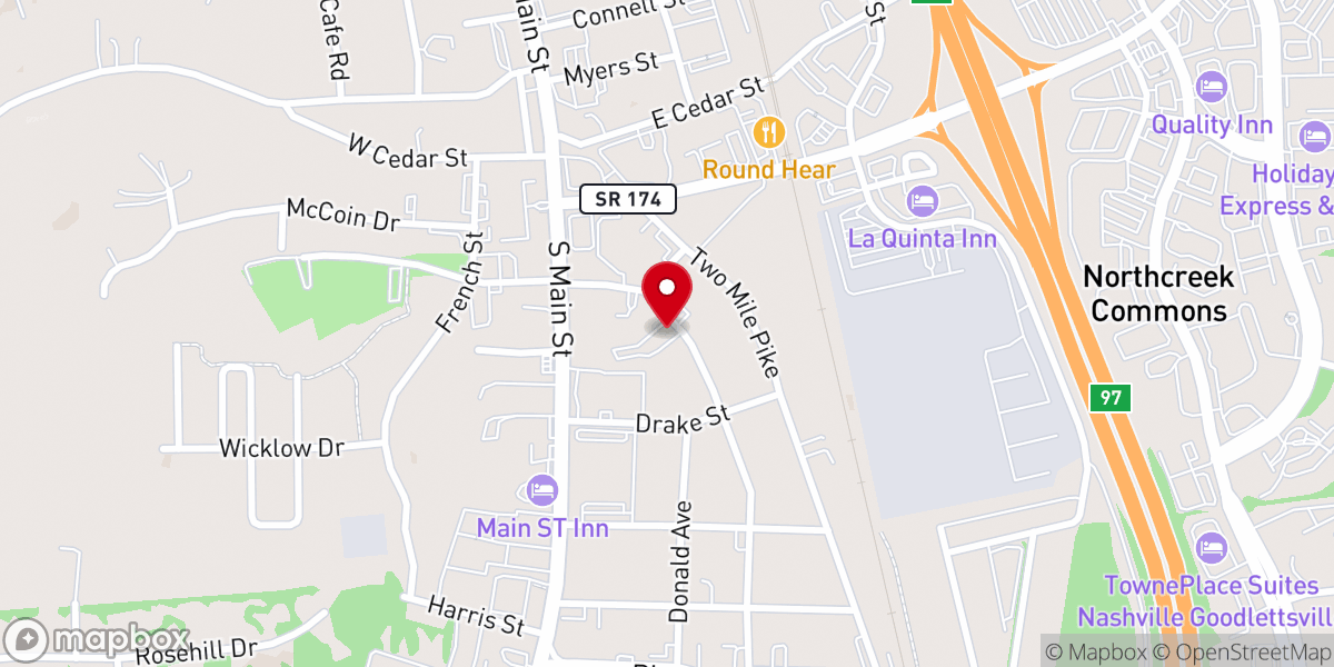 Map showing location of Aldersgate Renewal Ministries