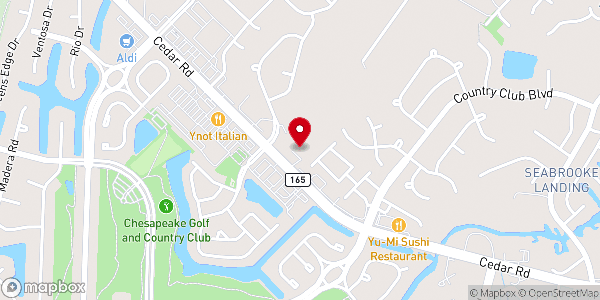 Map showing location of Chesapeake First Church Nazarene