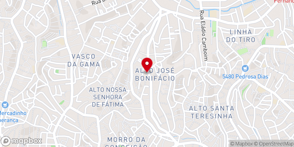 Map showing location of Igreja Batista Alto José Bonifácio - IBAJB