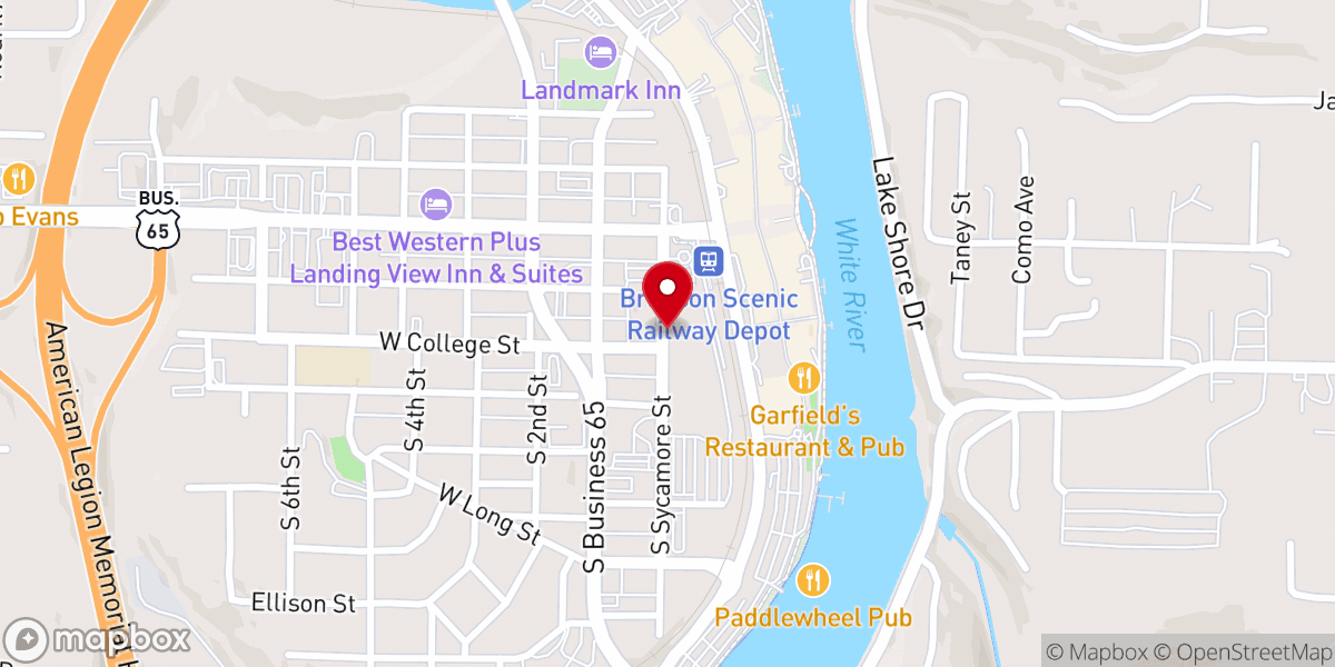 Map showing location of Branson Convention Center