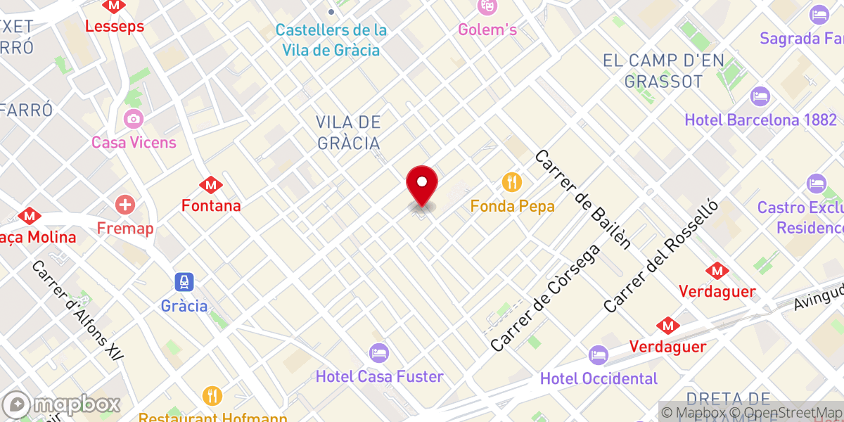 Map showing location of Iglesia apostólica en España - Barcelona