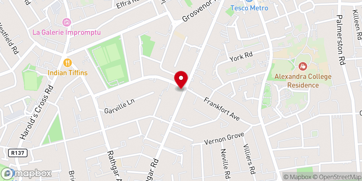 Map showing location of Church of the Three Patrons